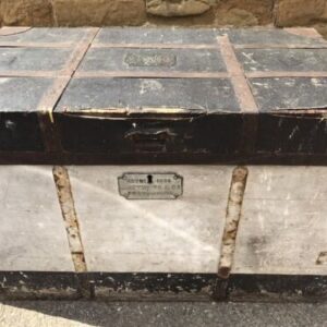 Georgian Militaria Naval Metal Bound Officer’s Trunk Chest, c1800 Chest Miscellaneous