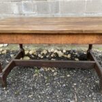 Antique Mahogany Brass & Pine School Refectory Dining Table, c 1860 Dining Miscellaneous