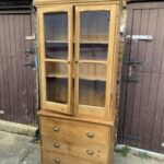Antique French Pine Glazed Housekeeperâs Cupboard, c 1870 cupboard Miscellaneous