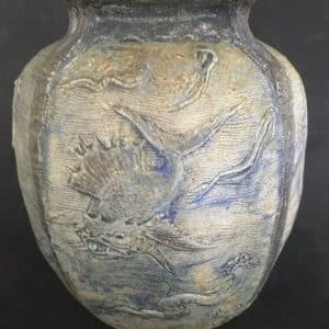 Martin, Brothers, Vase, decorated, with, Fish Miscellaneous