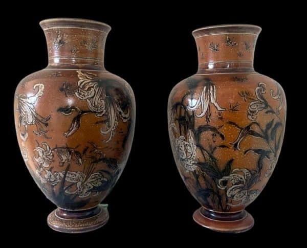 Pair, of, Martin, Brothers, Vases