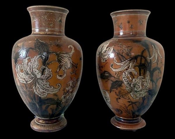 Pair, of, Martin, Brothers, Vases - Image 2