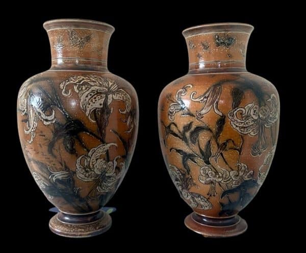 Pair, of, Martin, Brothers, Vases - Image 3