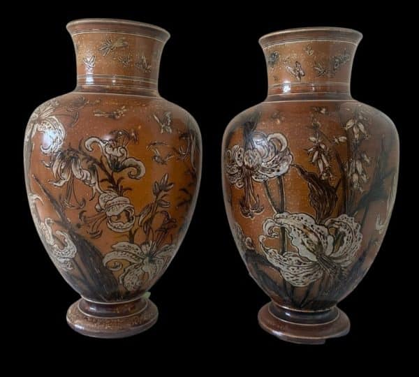 Pair, of, Martin, Brothers, Vases - Image 4