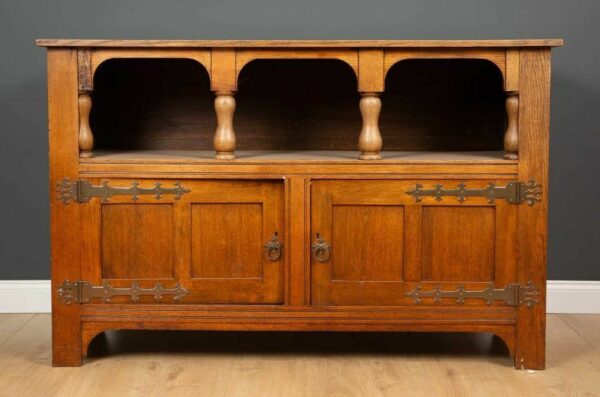 Antique Arts & Crafts Oak Sideboard Hall Base, circa 1880 arts Miscellaneous 3