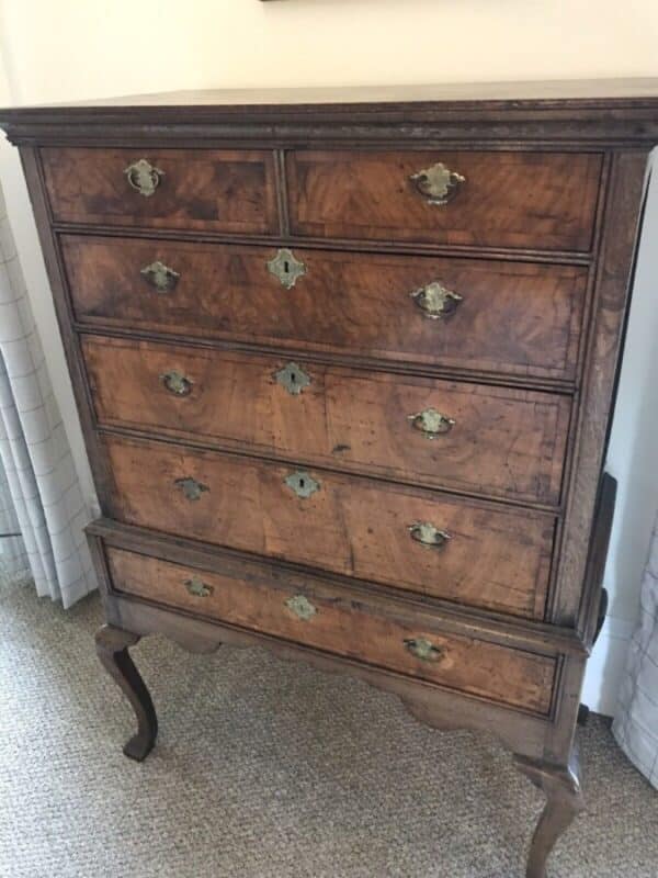 Queen Anne Walnut & Oak Chest On Stand, Circa 1730 - Image 2