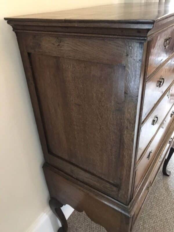 Queen Anne Walnut & Oak Chest On Stand, Circa 1730 - Image 7