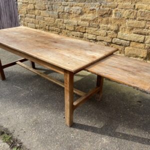 Antique French Cherrywood Farmhouse Refectory Dining Table, c 1810 cherrywood Miscellaneous