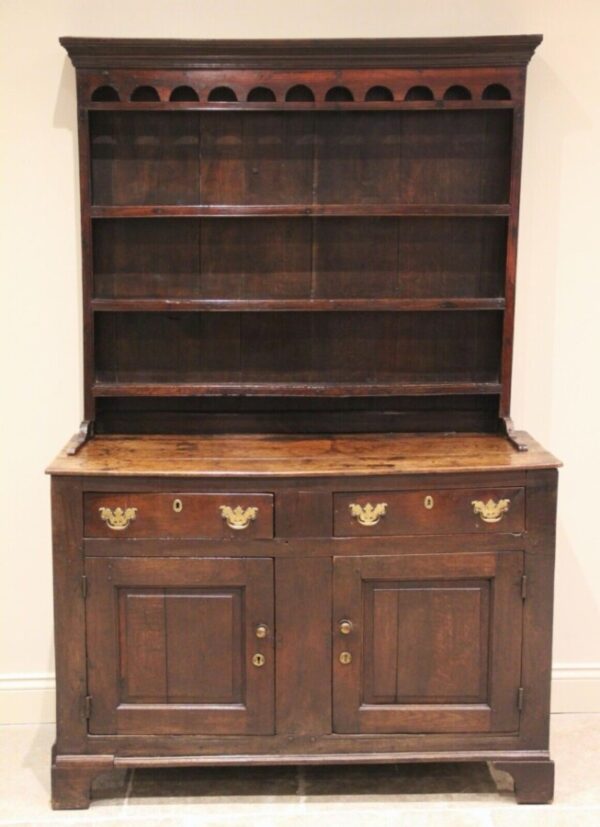Antique Period Original Early Georgian Oak Dresser Cupboard, c 1720