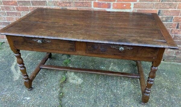 Antique English Oak Queen Anne Period Oak Refectory Table, c 1750 Dining Miscellaneous 3