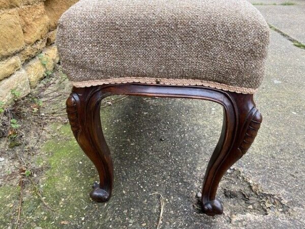 Antique English Upholstered William IV Solid Rosewood Window Seat, c 1810 - Image 6