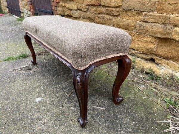 Antique English Upholstered William IV Solid Rosewood Window Seat, c 1810 armchair Miscellaneous 9
