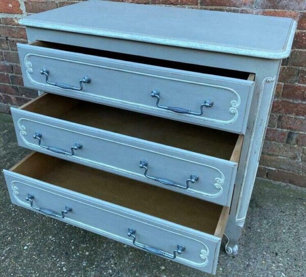 Vintage Antique French Painted Chest of Drawers - Image 9