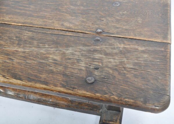 Antique William & Mary Period Oak Refectory Dining Table, c 1720 - Image 3