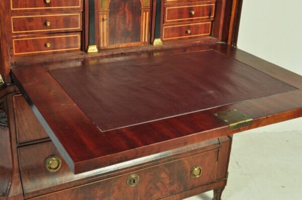 Antique French Empire Mahogany Secretaire d’abbatant Bureau Desk, c 1870 barrister Miscellaneous 10