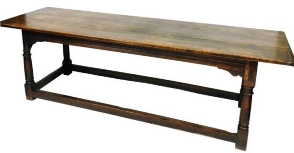 Antique Charles II Oak Period Refectory Dining Table, c 1670