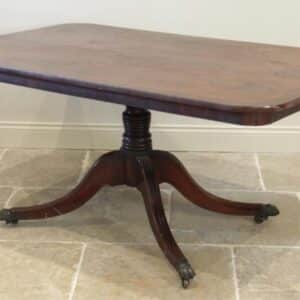 Antique Gillows Style Georgian Mahogany Breakfast Dining Pedestal Table, c 1800 breakfast Miscellaneous