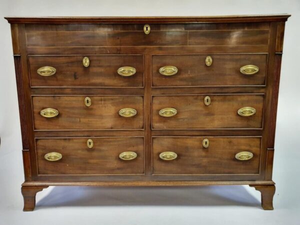 Antique Georgian Mahogany Mule Chest Bank of Drawers, c 1820