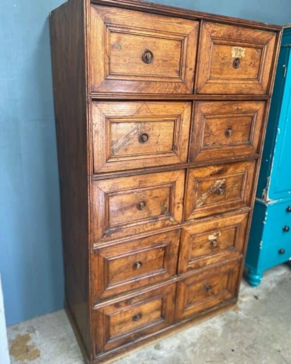 Antique French 19th Century Oak & Pine Apothecary Shop Cabinet Cupboard - Image 6