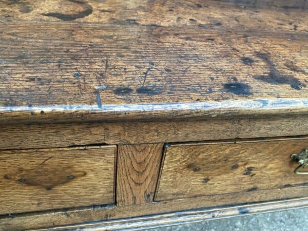 Antique Early Georgian Country Oak Sideboard Base, c 1760 - Image 5