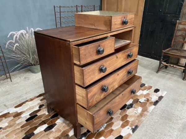Antique Mahogany Georgian 2 over 3 Chest of Drawers, c 1820 Chest Miscellaneous 11