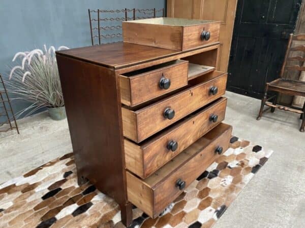 Antique Mahogany Georgian 2 over 3 Chest of Drawers, c 1820 - Image 9