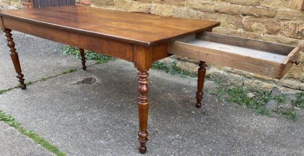 Antique French Cherrywood Refectory Dining Table, c 1850. L180 Dining Miscellaneous 7