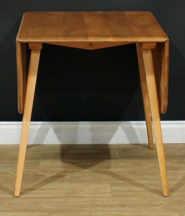 Antique Vintage Ercol Elm & Beech Windsor Dining Table & Four 4 Chairs, c 1960 - Image 3
