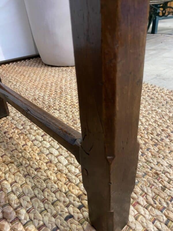 Antique French Oak Refectory Dining Table, c 1840 - Image 11