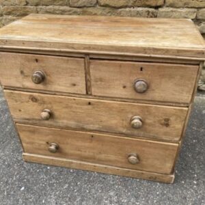 Antique English Pine Chest of Drawers, c 1860 Antique Miscellaneous