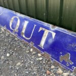 Antique Enamel Railway “Way Out” Sign, c 1910 Antique Miscellaneous