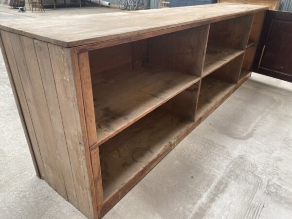 Antique Mahogany Shop 3m Workbench Island Counter, c 1890 L300 - Image 4