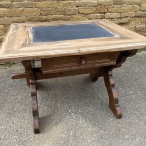 Antique French Walnut & Slate Patisserie Preparation Dining Table, c 1800 Dining Miscellaneous