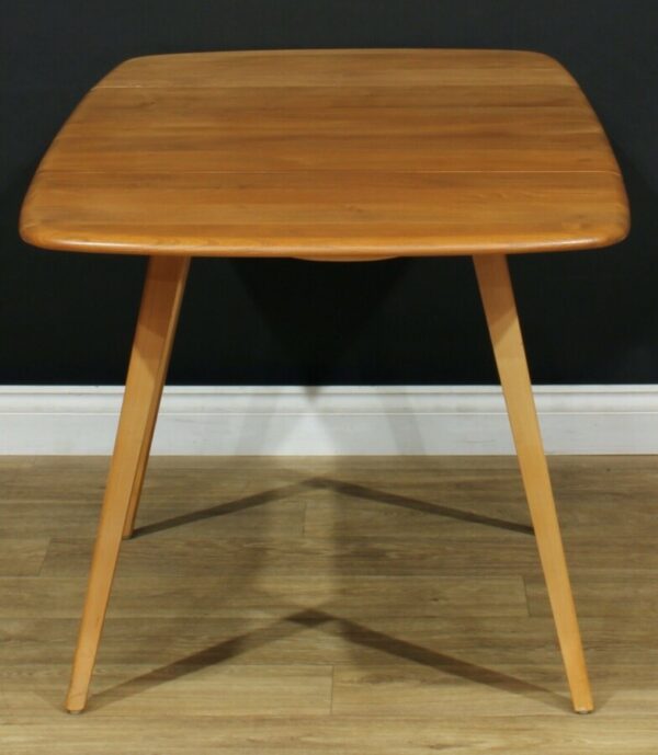Antique Vintage Ercol Elm & Beech Windsor Dining Table & Four 4 Chairs, c 1960 - Image 2