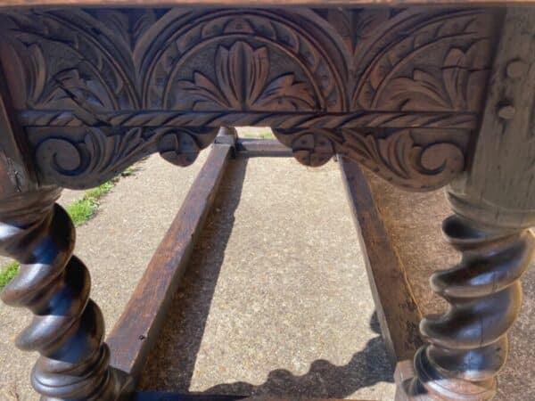 Antique Period Jacobean Oak Refectory Dining Table, circa 1620 - Image 9