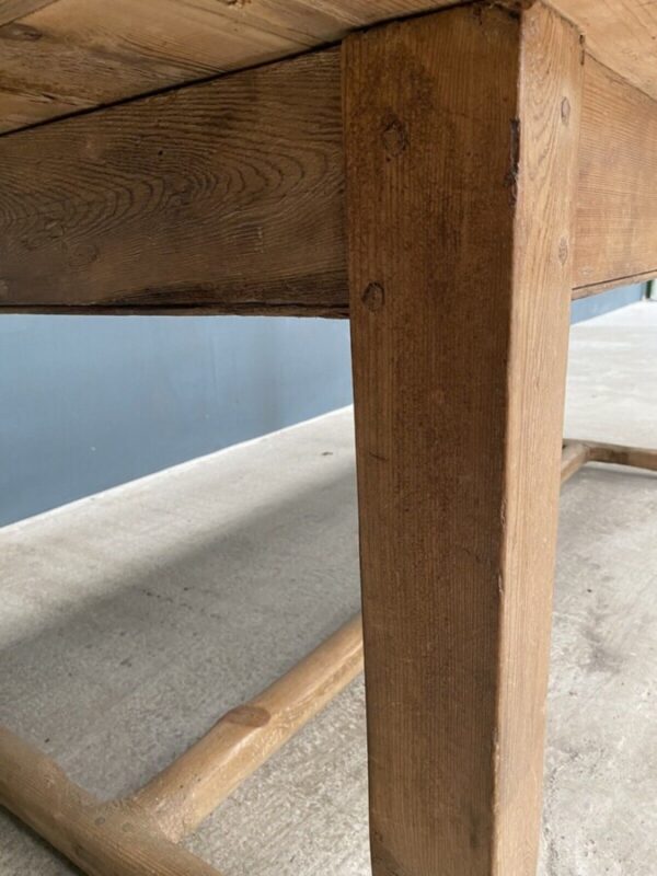 Antique Georgian Pine Farmhouse Rectangular Dining Table, c 1810. L212 - Image 5