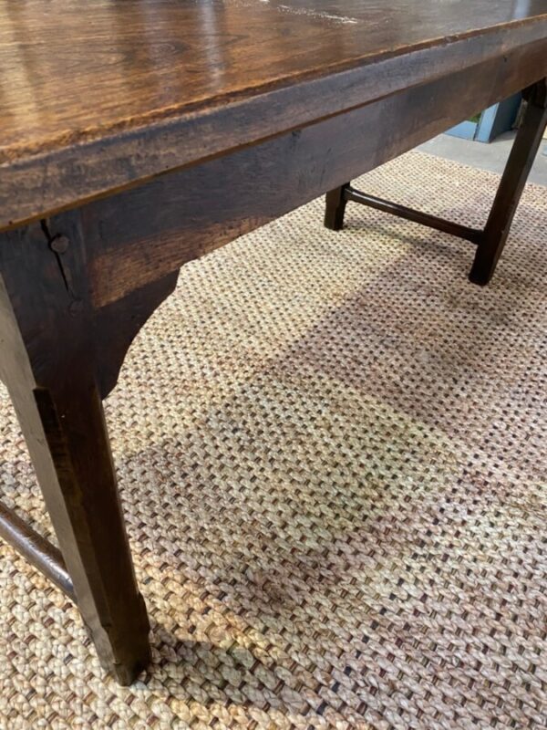 Antique French Oak Refectory Dining Table, c 1840 - Image 13