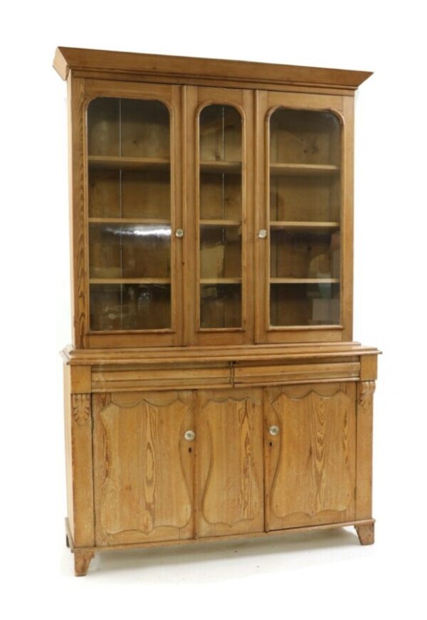 Antique Pine English Country Housekeeper's Dresser Cupboard, c 1890