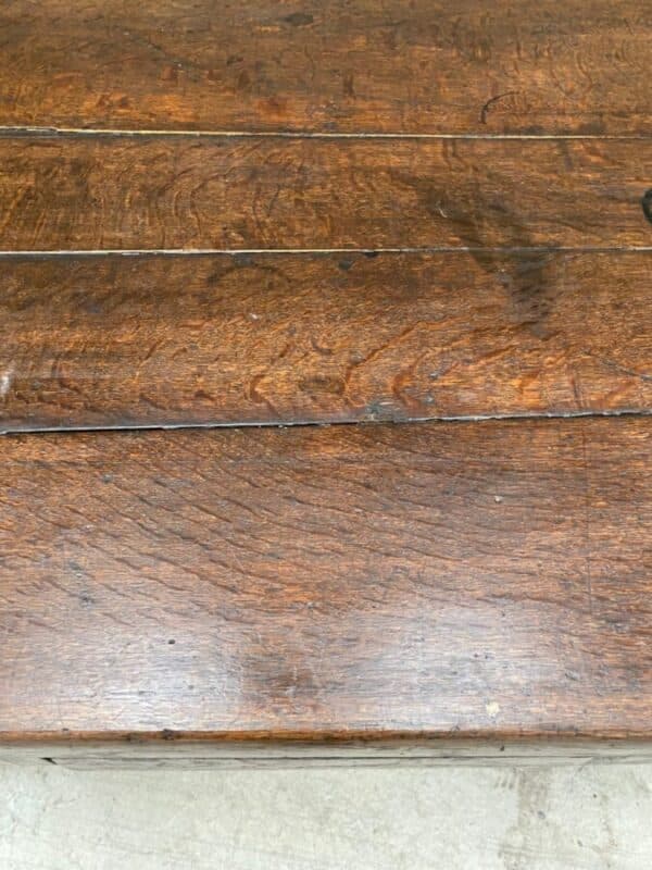 Antique Dutch Baroque Oak Draw Leaf Dining Table, c 1780 - Image 15