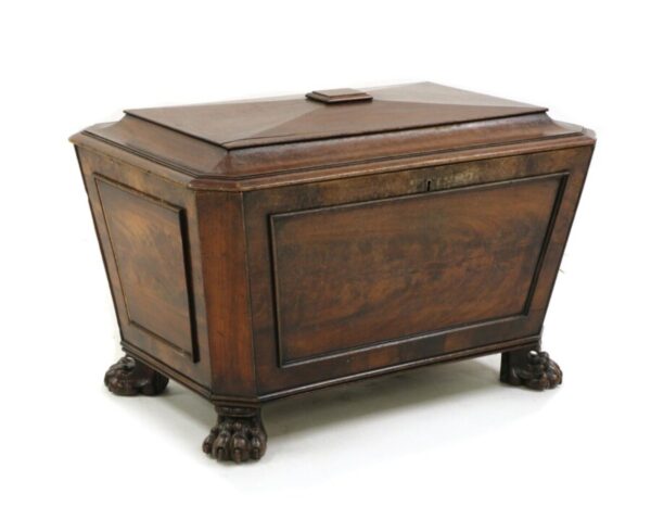 Antique Regency Mahogany Sarcophagus Cellarette, c 1820