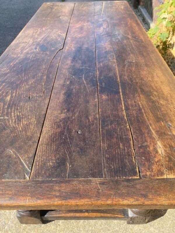 Antique Period Jacobean Oak Refectory Dining Table, circa 1620 - Image 12