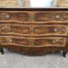 Antique French Chestnut Serpentine Commode Chest of Drawers, c 1740 - Image 2