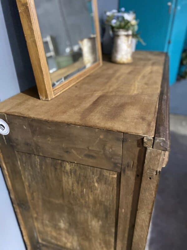 Antique English Pine & Oak Shop Haberdashery Bank of 32 Drawers, c1920 - Image 6