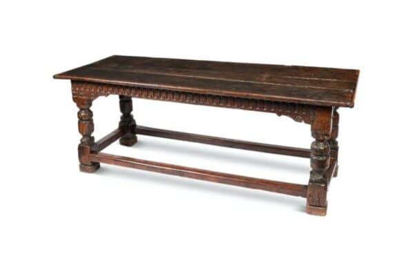 Antique Charles II Period Oak Refectory Dining Table, c 1680