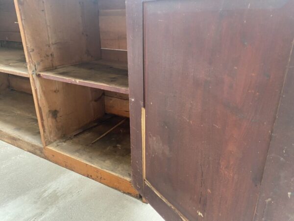 Antique Mahogany Shop 3m Workbench Island Counter, c 1890 L300 - Image 5