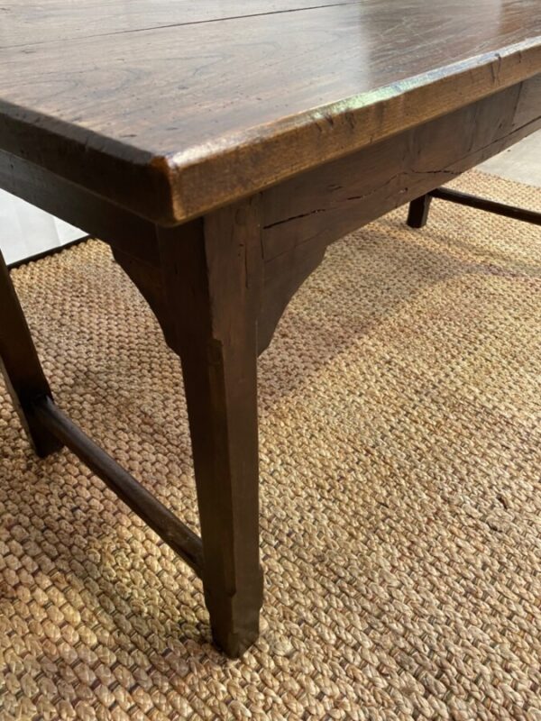 Antique French Oak Refectory Dining Table, c 1840 - Image 8
