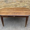 Antique French Oak Oval Refectory Dining Table, c 1870