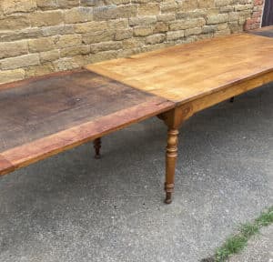 Antique French 4 metre Extending Refectory Cherrywood Dining Table, c1820. L400 Dining Miscellaneous