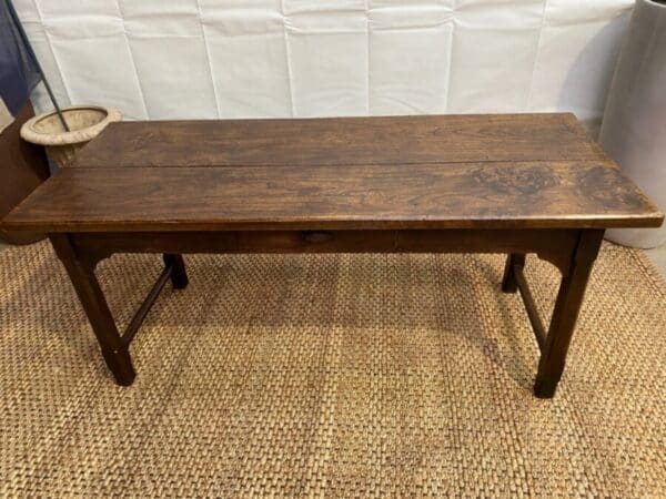 Antique French Oak Refectory Dining Table, c 1840 - Image 2
