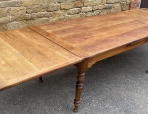 Antique French Cherrywood Extending Refectory Dining Table, c 1820. L321 Dining Miscellaneous
